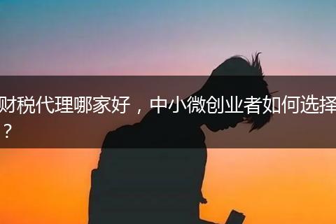 財稅代理哪家好，中小微創(chuàng)業(yè)者如何選擇？