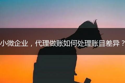 小微企業(yè)，代理做賬如何處理賬目差異？