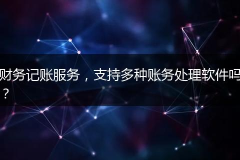財(cái)務(wù)記賬服務(wù)，支持多種賬務(wù)處理軟件嗎？