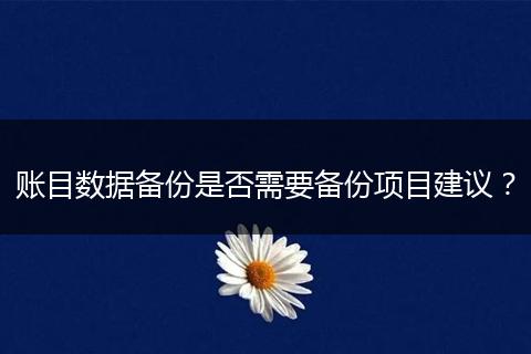 賬目數(shù)據(jù)備份是否需要備份項(xiàng)目建議？