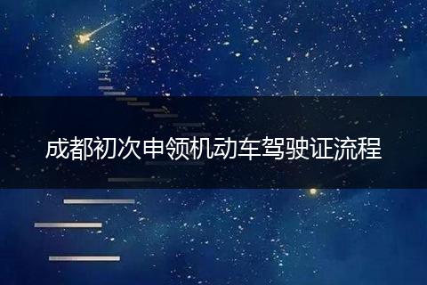 成都初次申領機動車駕駛證流程