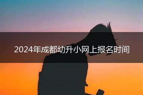 2024年成都幼升小網上報名時間