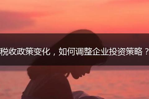 稅收政策變化，如何調(diào)整企業(yè)投資策略？