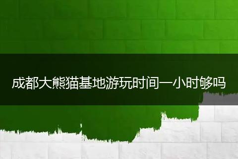 成都大熊貓基地游玩時(shí)間一小時(shí)夠嗎