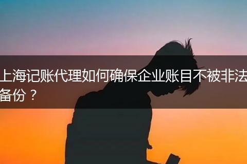 上海記賬代理如何確保企業(yè)賬目不被非法備份？