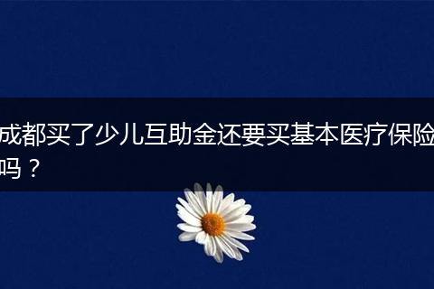 成都買了少兒互助金還要買基本醫(yī)療保險(xiǎn)嗎？