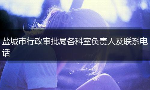 鹽城市行政審批局各科室負(fù)責(zé)人及聯(lián)系電話